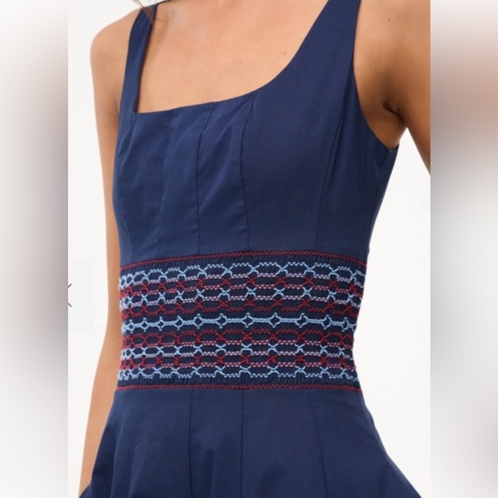 STAUD Navy Blue Sleeveless Dress - Picture 3 of 10